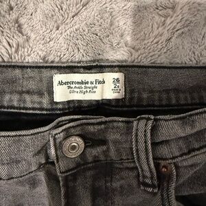Abercrombie & Fitch Womens Charcoal Ankle Jeans